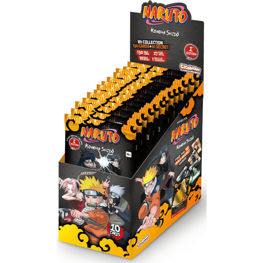 Boîte de 24 Boosters Naruto Mythos TCG en Français – 1er chapitre : Konoha Shidō (1ère Édition)